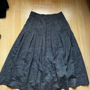 Grey Pleated Maxi Skirt